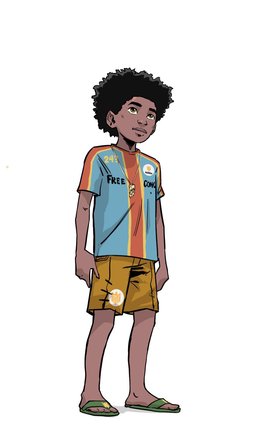 Portrait of Zaiire — African comic character