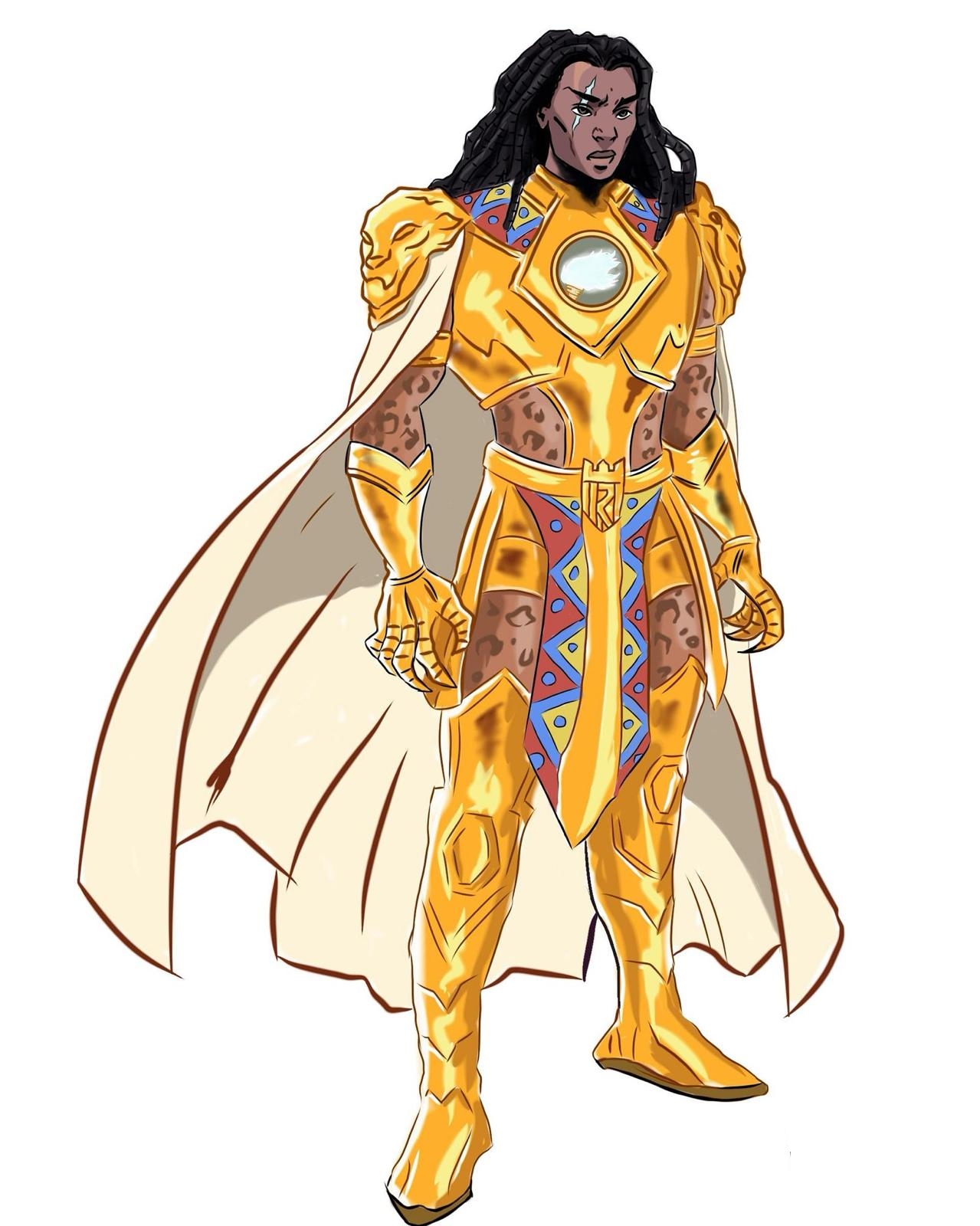 Illustration of Zaiire, the Prince of Kongo — African comic character
